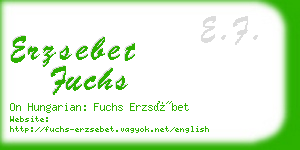 erzsebet fuchs business card